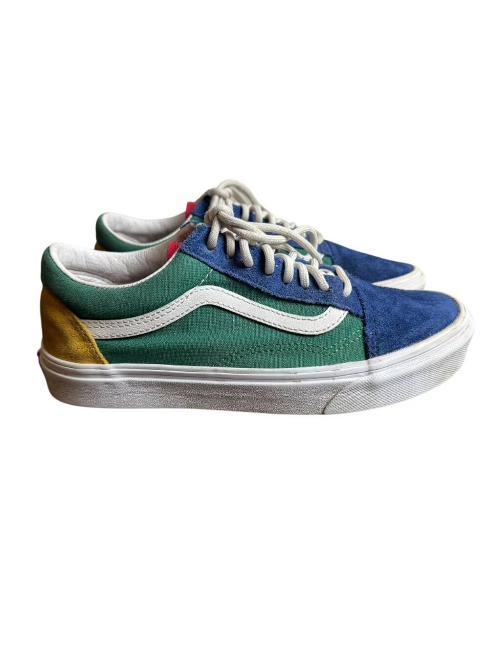 Vans Old Skool Yacht Club Coloblock Lace-Up Sneakers, Suede & Canvas, Size 8.5 W